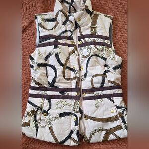 ✨ Dizzy Lizzy Equestrian Chain Print Puffer Vest ✨